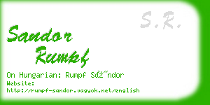 sandor rumpf business card